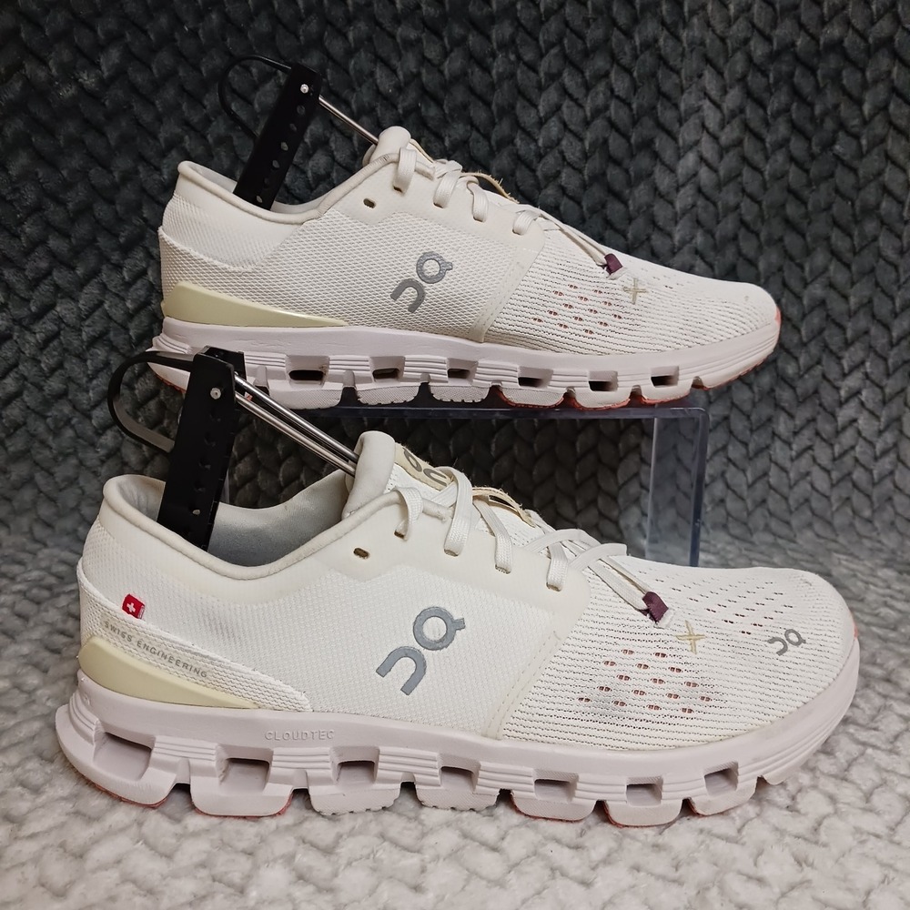 On Cloud X 4 Ivory Sand Women's Walking Running Sneakers Shoes Size 8